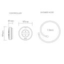 Aqualisa Hugo Smart Digital Shower Concealed with Adjustable and Fixed Wall Head Gravity Pumped