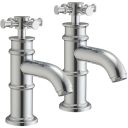 Butler Chrome Pair of Bath Pillar Taps