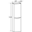 Erin Rosewood Wall Mounted Right Hand Tall Storage Cabinet
