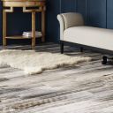 Myst Greige Gloss Wood Effect Porcelain Tile 235x980mm