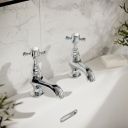 Grosvenor Chrome Pair of Bath Pillar Taps