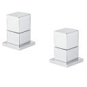 Nyland Chrome Square Bath Deck Mounted Side Valves