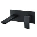 Zena Matt Black Wall Mounted Basin Mixer Tap