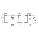 Bath Shower Mixer Tap Dimension Drawing