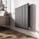Etam Grey Horizontal Column Radiator 600x622mm