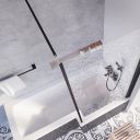 Lorenz Right Hand L-Shape Shower Bath 1700x820mm pictured from above to show the internals
