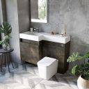 Summers Metallic Left Hand Combination Vanity Basin and WC Unit 1200mm