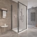 Fabio Gunmetal Shower Side Panel