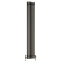 Clement Raw Metal Triple Vertical Column Radiator - 1800x290mm
