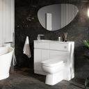 Hudson Gloss White Combination Vanity Basin & WC Unit 1000mm