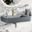 Micheli Matt Grey Wall Hung Basin 700mm