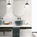 Borneo Soft White Gloss Porcelain Tile 65x200mm