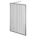 Amien Gunmetal Fluted Glass Bath Screen 1500x800mm