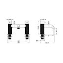 Moray Knurled Bath Filler Tap Spec Drawing