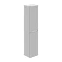 Soar Ribbed White Wall Mounted Tall Storage Cabinet
