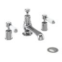 Burlington Kensington Chrome 3 Tap Hole Basin Tap with Pop-Up Waste