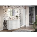 Neon Gloss White Floor Standing Vanity Unit with Lynx Resin Basin 1200mm