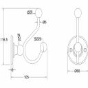 Burlington Double Robe Hook - Gold