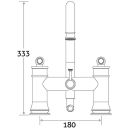 Traditional Bath Shower Mixer Tap Dimension Drawing 