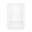 Vero White Double Shelf Recessed Shower Wall Panel Niche