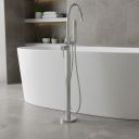 Moray Polished Chrome  Floor Standing Bath Tap With Hand Held Shower  - roomset
