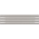 Accordion Ribbed Grey Matt Ceramic Brick Tile 200x50mm