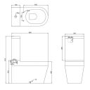 Britton Stadium Close Coupled Toilet with Soft Close Seat