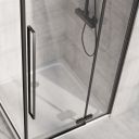 Taylor Black Hinged Shower Door 800mm