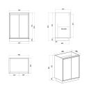Venus Gloss White Floor Standing Vanity Unit - 600mm Spec Drawing