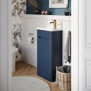 Ellis Royal Blue Floor Standing Cloakroom Vanity Unit 450mm