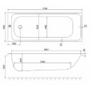Carron Profile Acrylic Single Ended Bath 1800x700mm