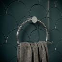 Moray Chrome Knurled Towel Ring