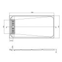 Linearity White Slimline Shower Tray 1500x760mm Spec Drawing