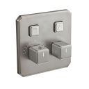 Flint Double Outlet Concealed Valve Shower Pack with Slide Rail & Showerhead - Brushed Nickel