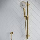 Aqualisa S3 Gold Slide Rail Kit detailed view upon a white tiled background