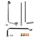 Cast Iron Roll Top Bath Waste Kit Chrome