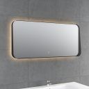 Maine Black Framed Backlit LED Heated Mirror 1200x550mm