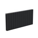 Tesoro Black Textured Double Reversible Aluminium Radiator 600x1235mm