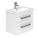 Nante Gloss White Wall Hung Vanity Unit with Ceramic Basin 515mm