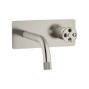 Urban Brushed Nickel Wall Mounted Basin Mixer Tap