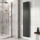 Perth Grey Single Vertical Flat Panel Radiator 1800x340mm