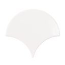 Pescara Ceramic White Fan Tile 150x134mm