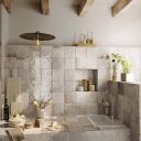 Bergamo Grey Porcelain Square Brick Tile 150x150mm