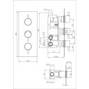 Double Outlet Round Concealed Shower Valve Spec