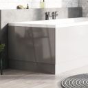 Gloss Light Grey End Bath Panel 800mm