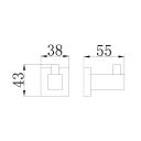 Quad Chrome Robe Hook