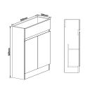 Hudson Gloss White Combination Vanity Basin & WC Unit 1000mm
