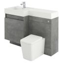 Summers Concrete Left Hand Combination Vanity Basin and WC Unit 1200mm