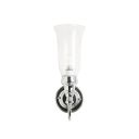 Burlington Ornate Light with Chrome Base & Vase Clear Glass Shade