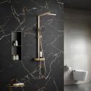 Flint Champagne Gold Thermostatic Shower Pack